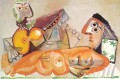 Nude couch et Man jouant la guitare 1970 kubismus Pablo Picasso